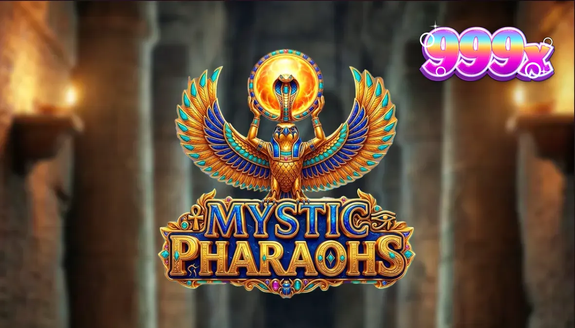 Ang Mystic Pharaoh slot ay nagtatampok ng mga simbolo ng sinaunang Ehipto at mga gintong kayamanan sa isang 3x5 na grid.